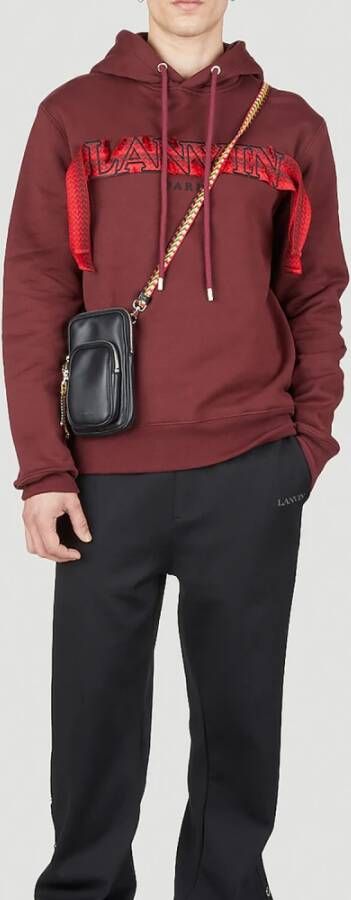 Lanvin Logo Hoodie Rood Heren