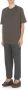 Lanvin Bruine Katoenen T-shirt met Logo Borduursel Bruin Heren - Thumbnail 2