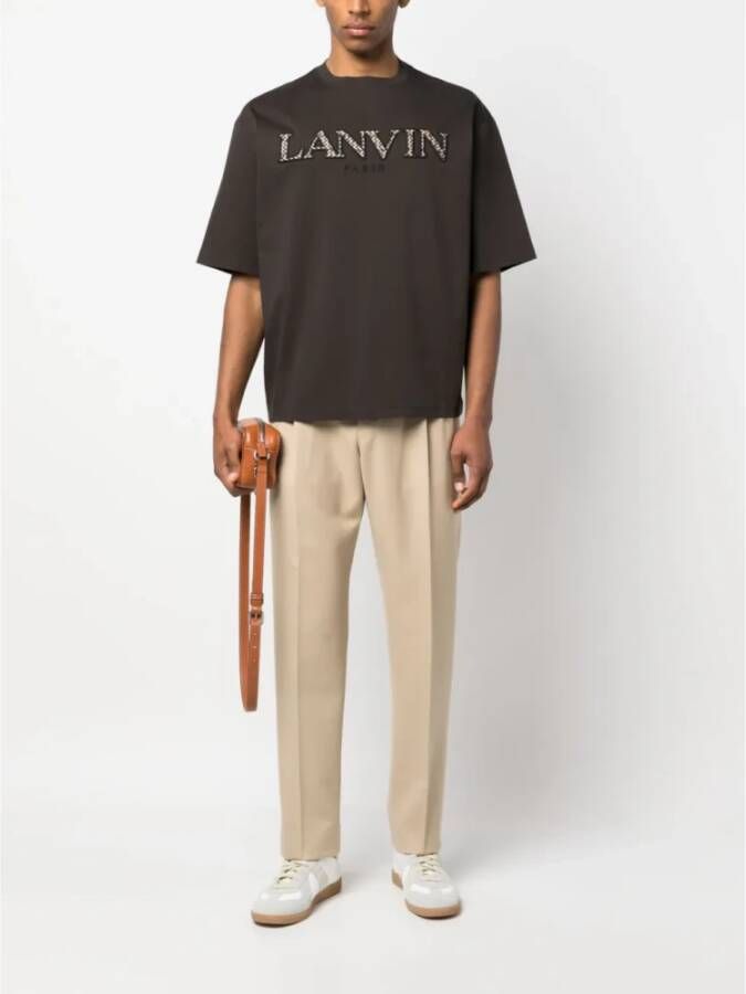 Lanvin T-Shirts Bruin Heren
