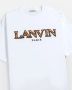 Lanvin Witte Curb Logo Geborduurd T-Shirt White Heren - Thumbnail 4