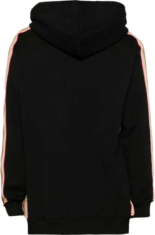 Lanvin Zwarte katoenen trui met geborduurd logo Black Heren