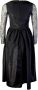 Lardini Black Long Dress with Lace details Zwart Dames - Thumbnail 2