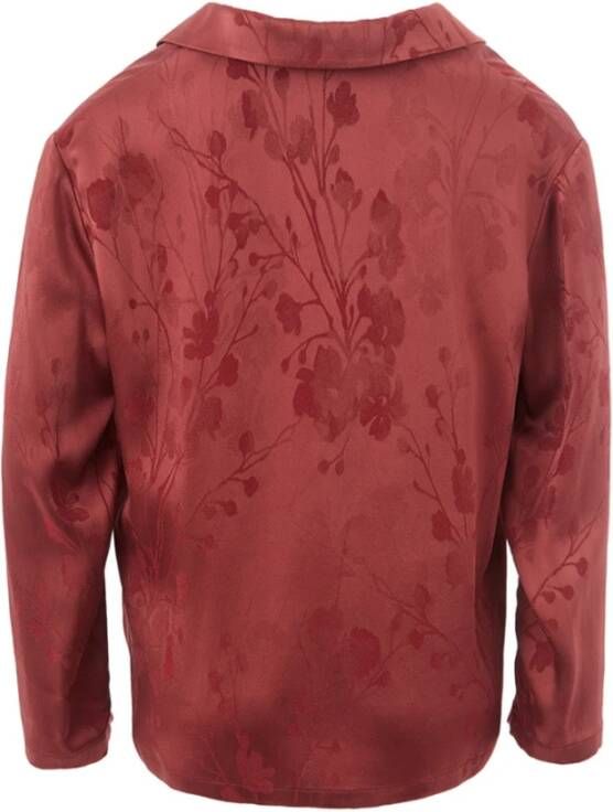 Lardini Bordeaux Bedrukte Overhemd Top Rood Dames