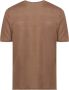 Lardini Monocrom linnen t-shirt Bruin Heren - Thumbnail 2