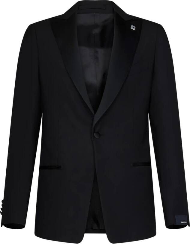 Lardini Single Breasted Suits Zwart Heren