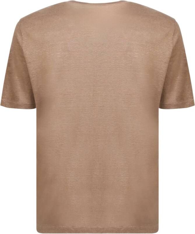 Lardini Beige Linnen T-Shirt voor Heren Beige Heren
