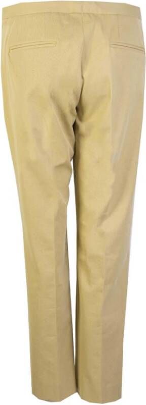 Lardini Yellow Cotton Chino Trousers Geel Dames