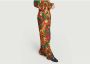 Laurence Bras Stijlvolle leren broek met bloemenprint Meerkleurig Dames - Thumbnail 2
