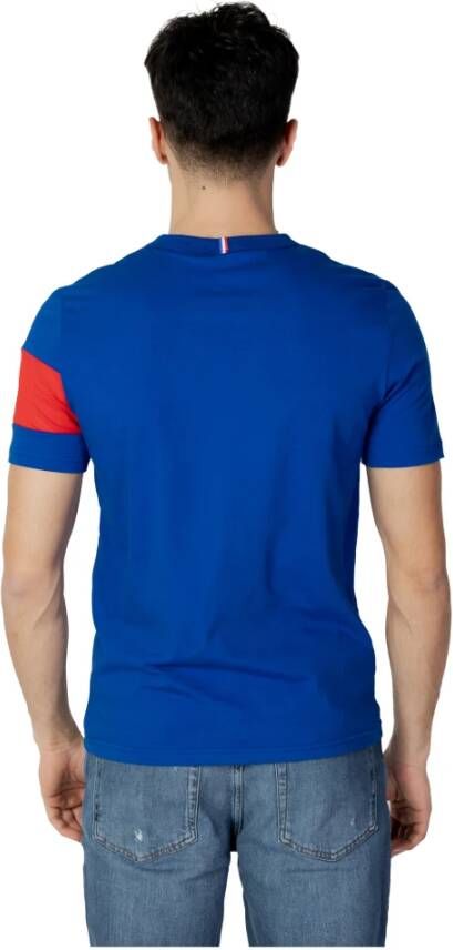 Le Coq Sportif Short Sleeve Shirts Blauw Heren