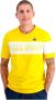 Le Coq Sportif Gele Print T-shirt voor Heren Yellow Heren - Thumbnail 3