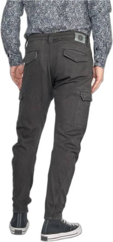 Le Temps Des Cerises Taps toelopende cargo broek Koge Army Zwart Heren