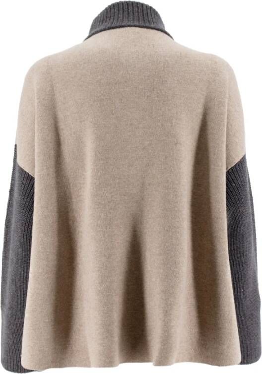 Le Tricot Perugia Round-neck Knitwear Beige Dames