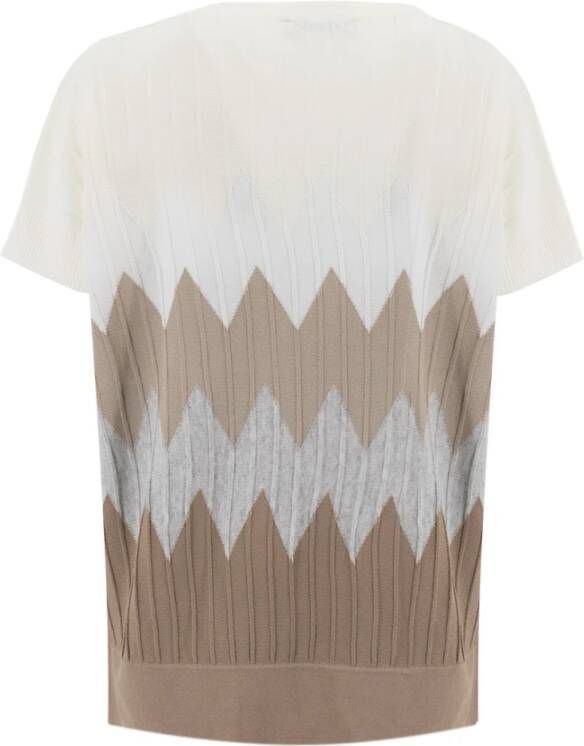 Le Tricot Perugia T-Shirts Beige Dames