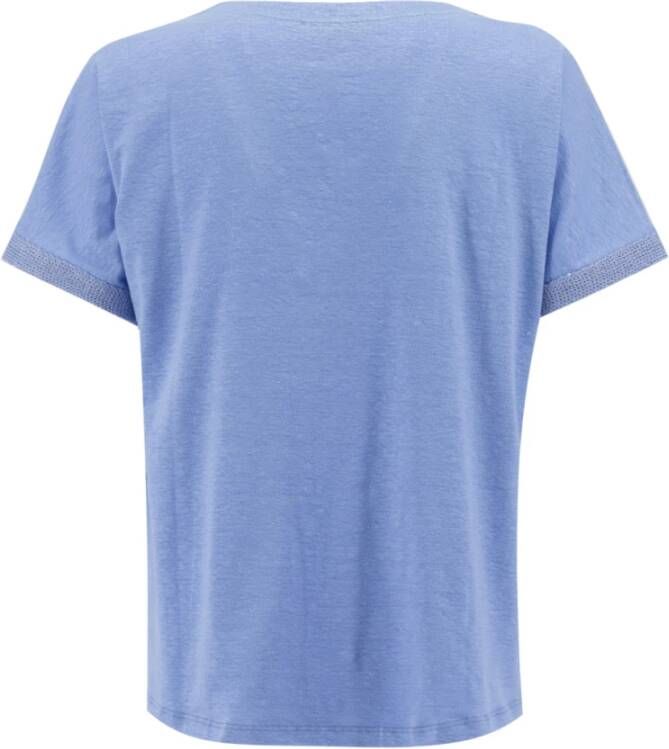 Le Tricot Perugia T-Shirts Blauw Dames