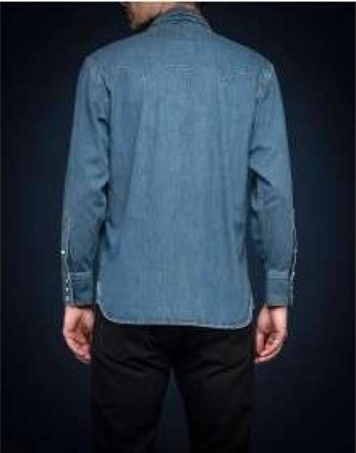 Lee 101 Western Shirt L93Xgbrt Blauw Heren