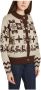 Leon & Harper Nurva Jacquard Cardigan Beige Dames - Thumbnail 2