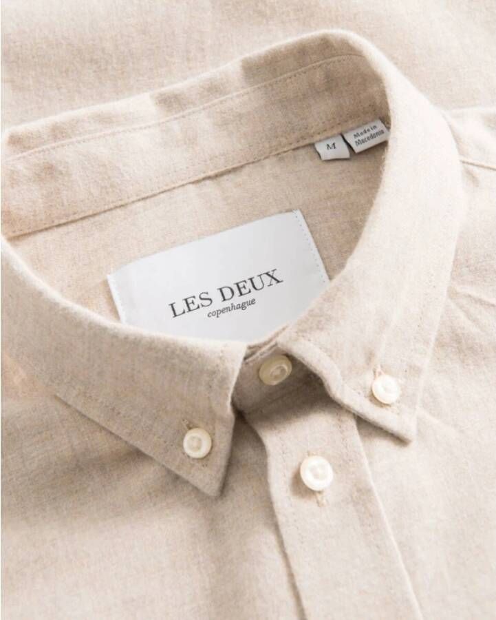 Les Deux Overhemd lange mouw Beige Heren