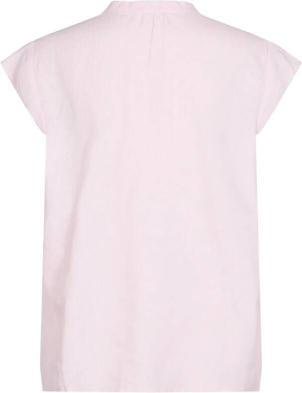 Levete Room Roze Sorbet Linnen Blouse Roze Dames
