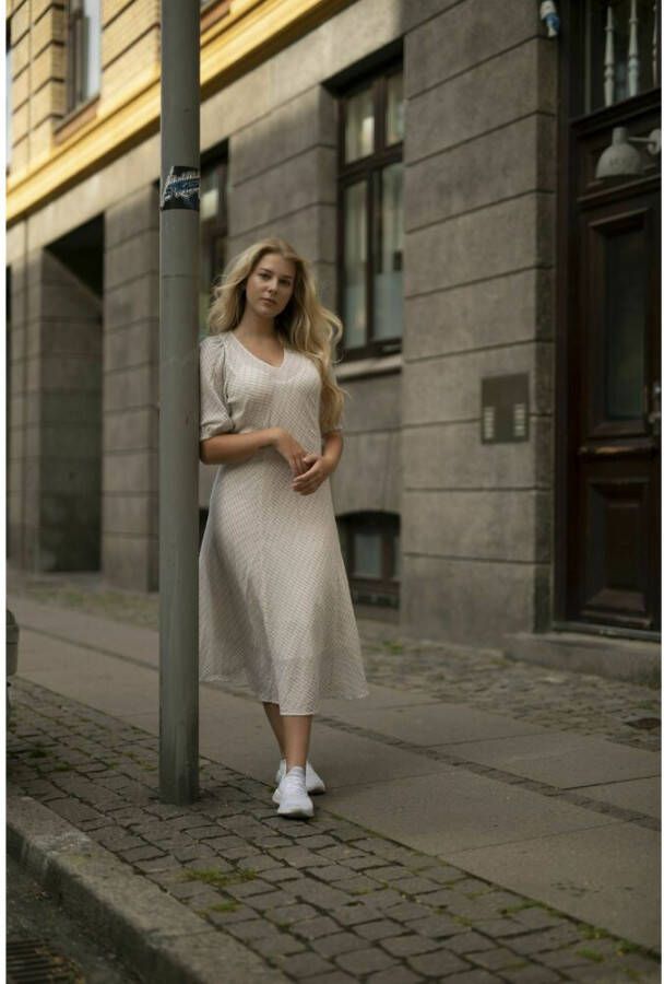 Levete Room Kivi Gelegenheidsjurk Beige Dames