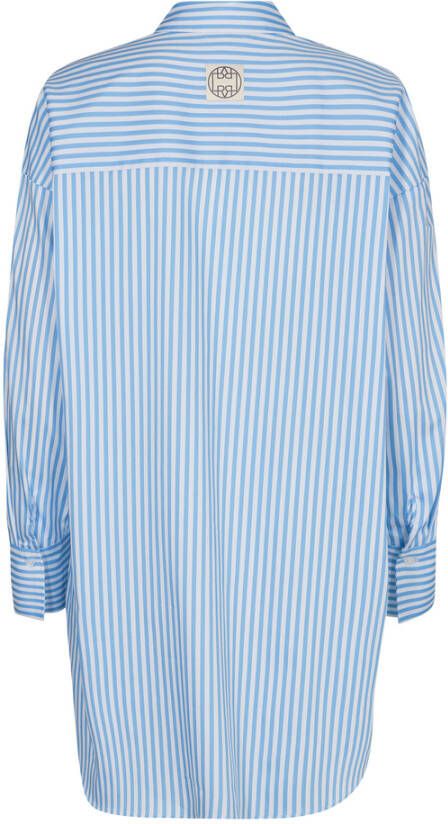Levete Room Oversized Lang Shirt Blauw Dames