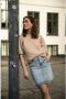 Levete Room Denim Upgrade Rok Blauw Dames - Thumbnail 2