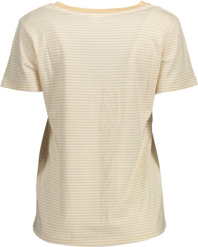 Levi's Beige Katoenen V-Hals T-Shirt Beige Dames