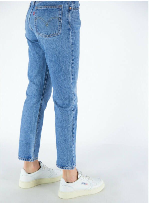 Levi's Cropped Jeans Blauw Dames