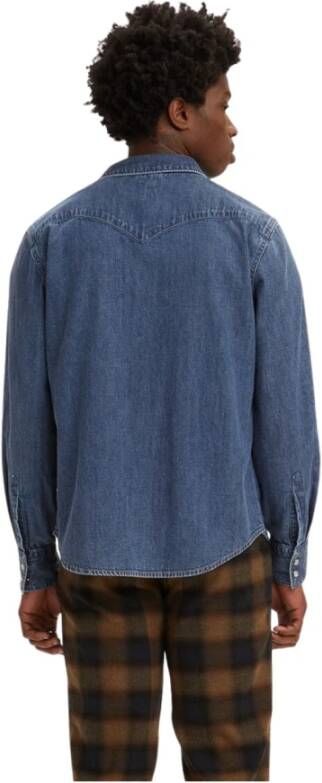 Levi's Denim Shirts Blauw Heren