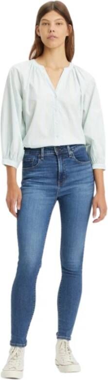 Levi's Hoge Taille Skinny Jeans Blauwe Golf Blue Dames