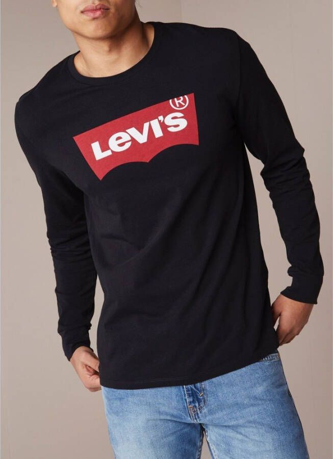 Levi's Long sleeve with logo print Zwart Heren