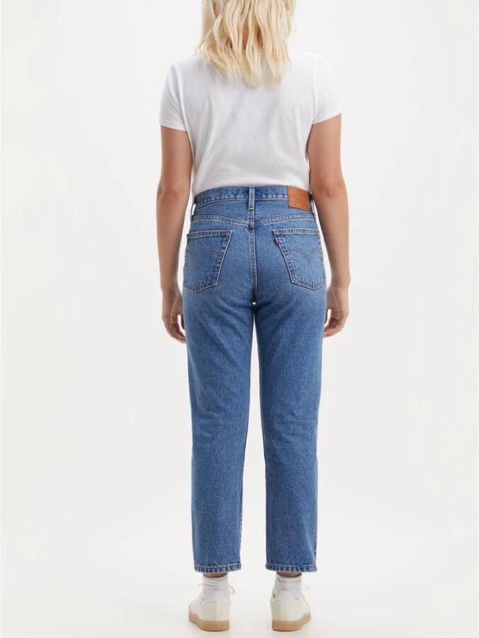 Levi's Straight Jeans Blauw Dames