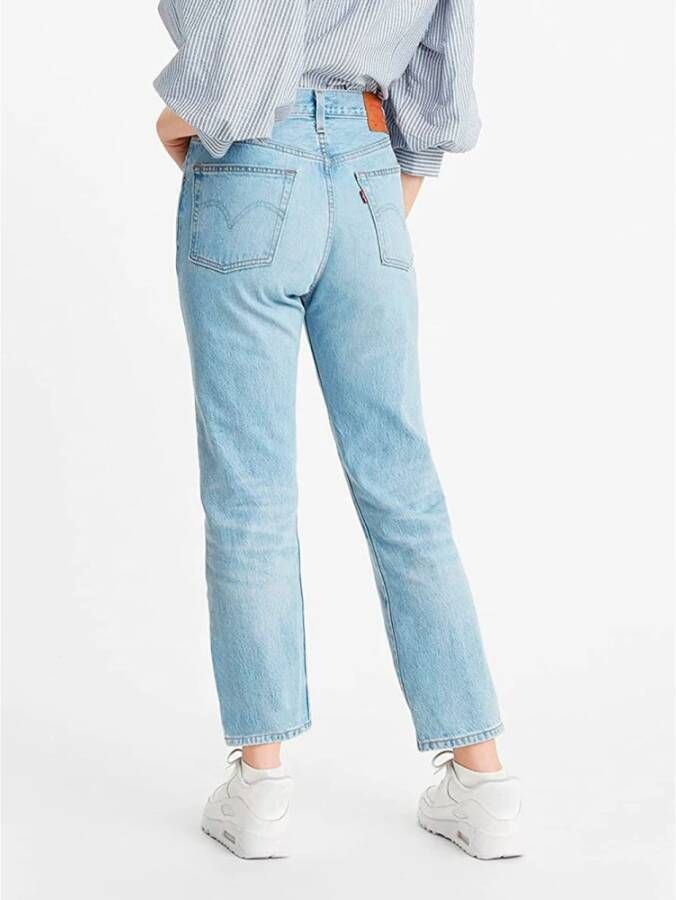 Levi's Straight Jeans Blauw Dames