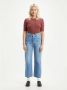 Levi's Ribcage cropped high waist straight fit jeans light indigo - Thumbnail 8