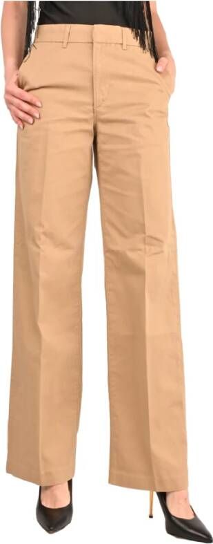 Levi's Straight Trousers Beige Dames