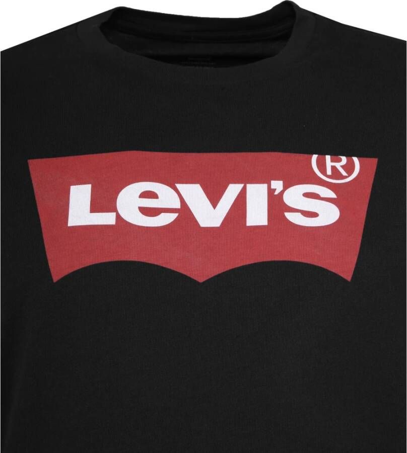 Levi's T-shirt Logo Print Zwart Heren
