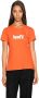 Levi's Oranje Katoenen Tops & T-Shirt Korte Mouw Logo Print Oranje Dames - Thumbnail 7