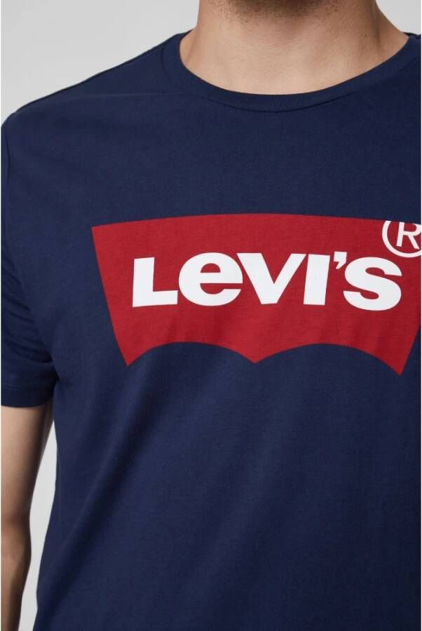 Levi's T-Shirts Blauw Heren