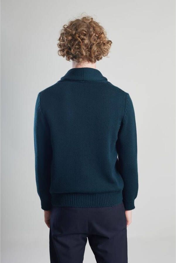 L'Exception Paris Merino sjaal kraag vest Groen Heren