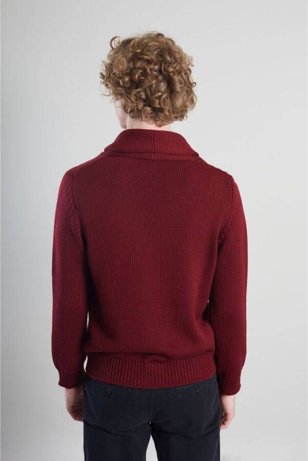 L'Exception Paris Merino sjaal kraag vest Rood Heren
