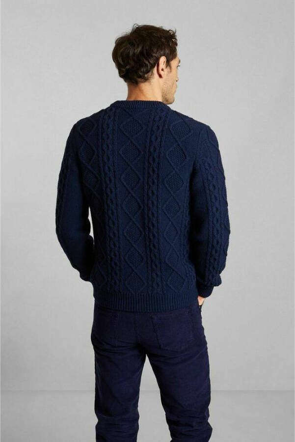 L'Exception Paris Gedraaide trui in gerecyclede wol Blauw Heren
