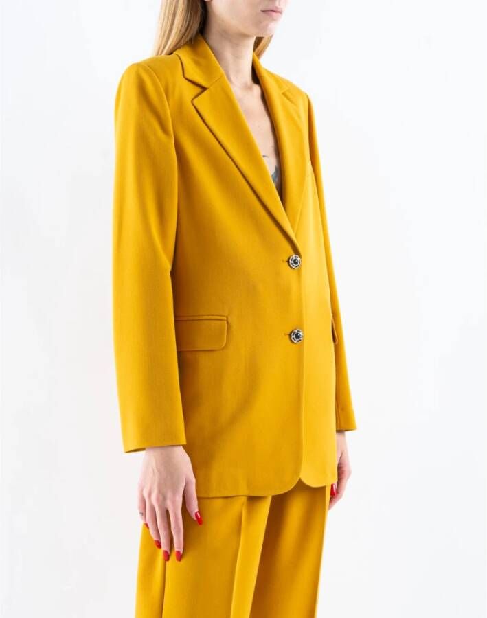 Liu Jo Klassieke Blazer met één knoop Geel Dames
