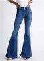 Liu Jo Flared Jeans met lage zakken en elastische taille Blauw Dames - Thumbnail 6