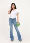 Liu Jo Regular Fit Flared Leg Jeans met 5 Zakken Blauw Dames - Thumbnail 6