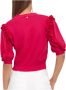 Liu Jo Gerimpelde Cardigan in Tonal Kleur Pink Dames - Thumbnail 3