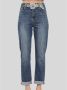 Liu Jo Hoge Taille Rechte Pijp Jeans met Afneembare Riem Blue Dames - Thumbnail 7