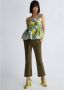 Liu Jo Mouwloze top met bloemenprint Groen Dames - Thumbnail 2