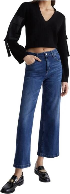Liu Jo Geknipte Flared Jeans Blauw Dames