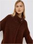 Liu Jo Halflange Bouclé Jas in Castagna Charm Brown Dames - Thumbnail 4