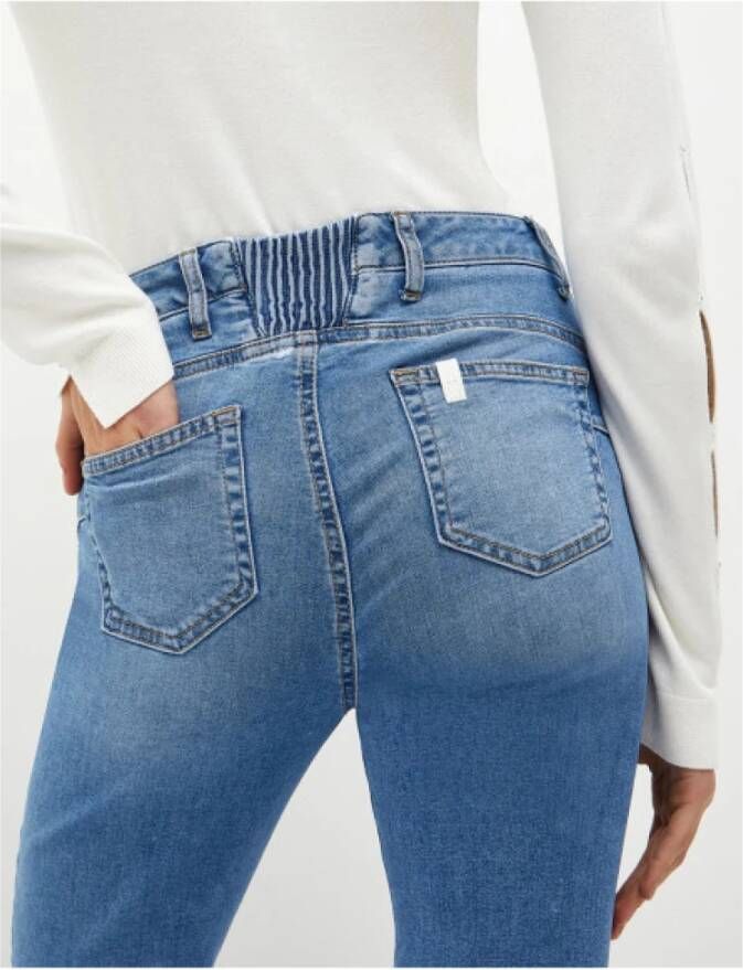 Liu Jo Hoge Taille Princess Crop Flare Jeans Blue Dames