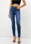 Liu Jo Hoge Taille Skinny Jeans met Gebruikt Effect Blauw Dames - Thumbnail 6